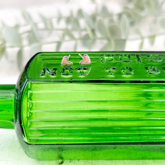 Sterling silver heart studs