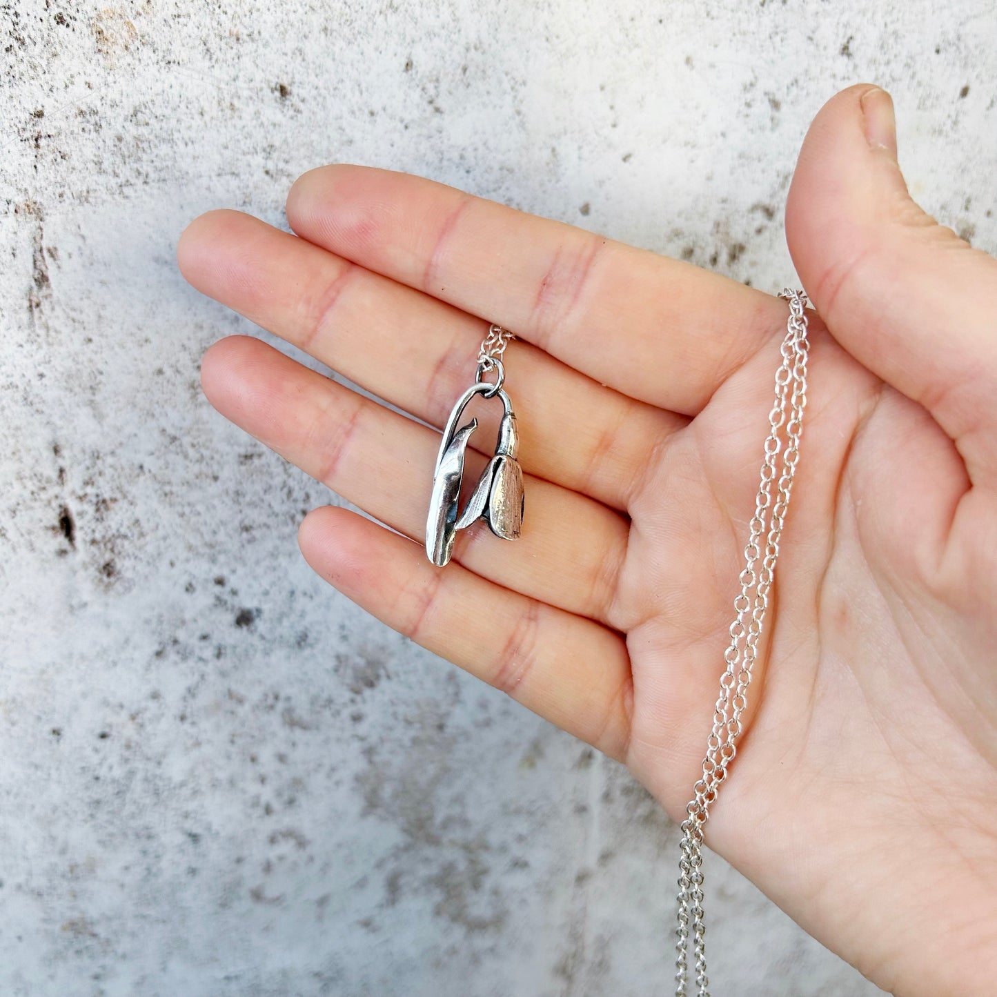 Sterling Silver Snowdrop Pendant