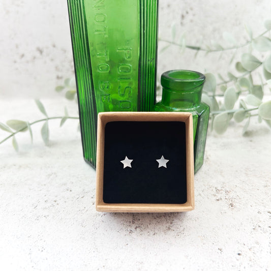 Sterling silver star earrings