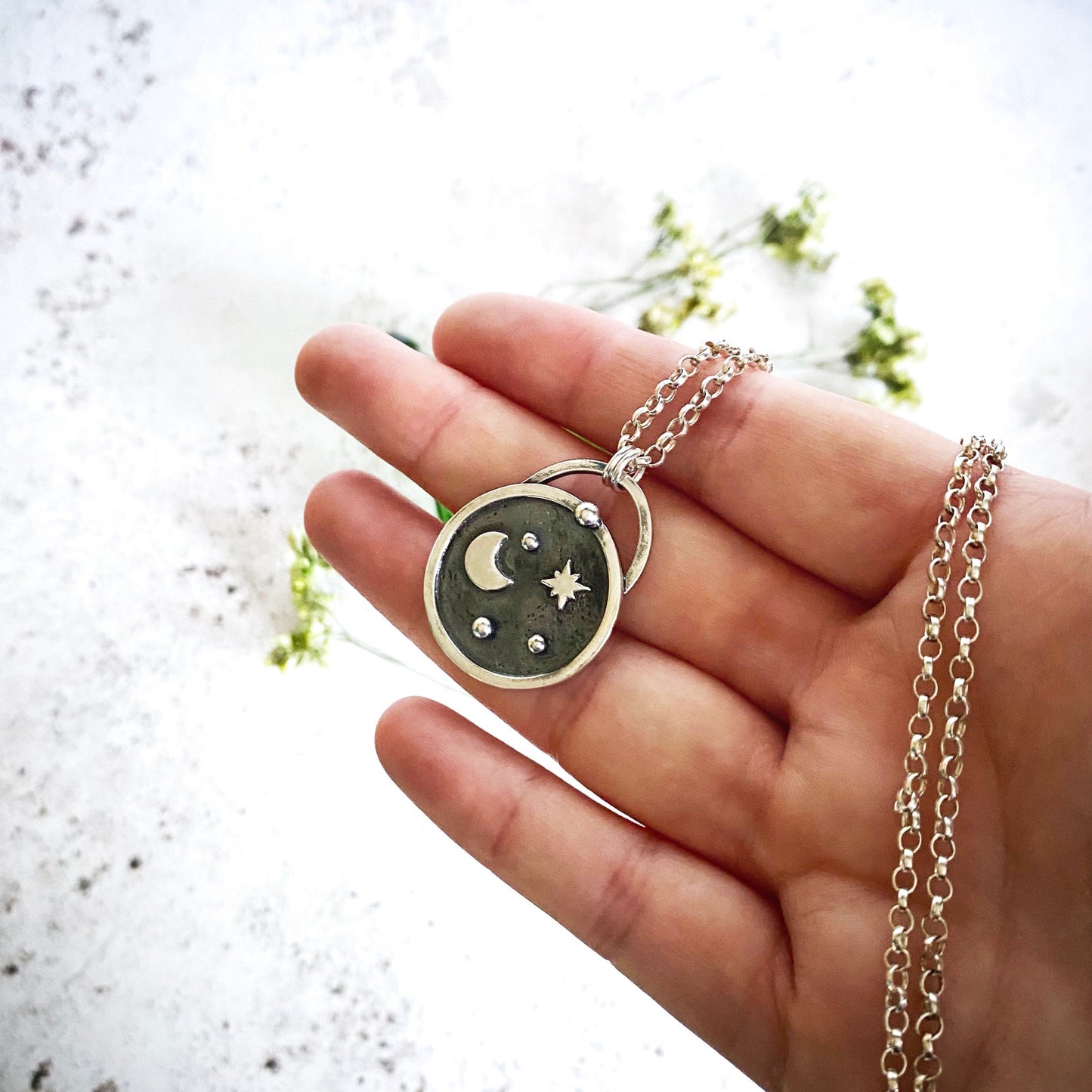 Sterling Silver Galaxy Necklace